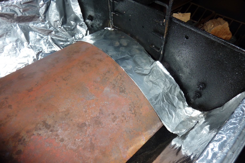 Charcoal Tray Flipped w/ Foil 